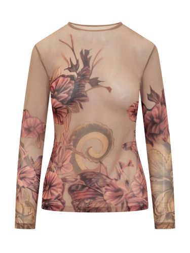 T-shirt With Floral Print - Alberta Ferretti - Modalova