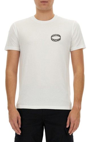 Logo Printed Crewneck T-shirt - Moschino - Modalova