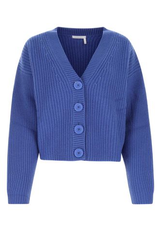 Cerulean Blue Wool Blend Oversize Cardigan - See by Chloé - Modalova