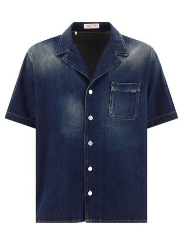 Straight Hem Denim Bowling Shirt - Valentino - Modalova