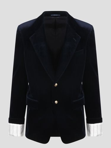 Gucci Turned-up Velvet Cuff Blazer - Gucci - Modalova