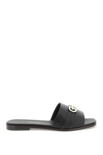 Ferragamo Gancini Leather Slides - Ferragamo - Modalova