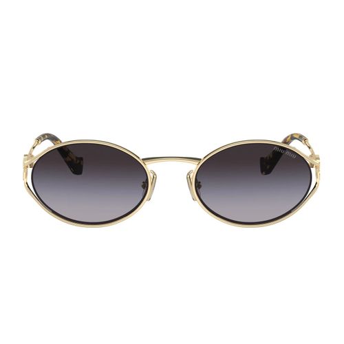 Miumiu 0mu 52ys Logo Zvn5d1 Gold Sunglasses - Miu Miu - Modalova