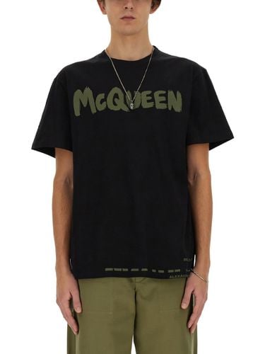 Graffiti Logo T-shirt - Alexander McQueen - Modalova