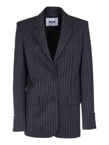 Pinstripe Single-breasted Tailored Blazer - MSGM - Modalova