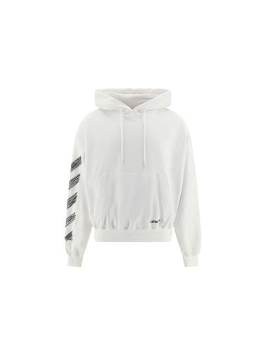 Scribble Diag Hood Sweatshirt - Off-White - Modalova