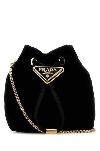 Prada Black Velvet Bucket Bag - Prada - Modalova