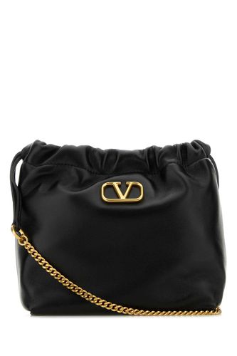 Black Leather Bucket Bag - Valentino Garavani - Modalova