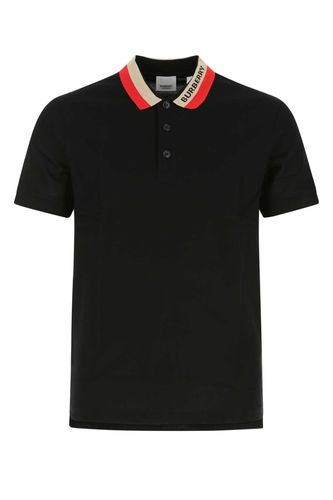 Burberry Black Piquet Polo Shirt - Burberry - Modalova