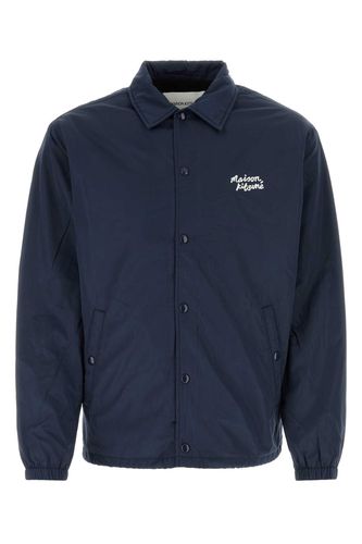 Midnight Blue Polyester Windbreaker - Maison Kitsuné - Modalova