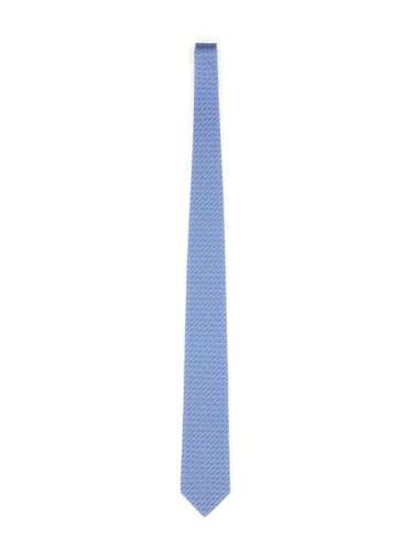 Ferragamo Tie With Gancini Print - Ferragamo - Modalova