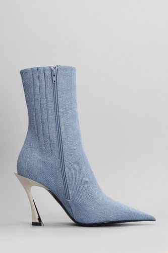 High Heels Ankle Boots In Cotton - Mugler - Modalova