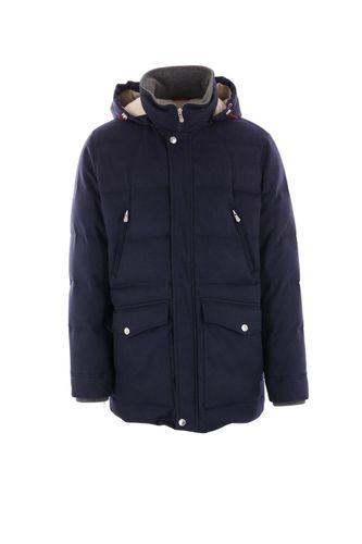 Long Sleeved Hooded Jacket - Brunello Cucinelli - Modalova