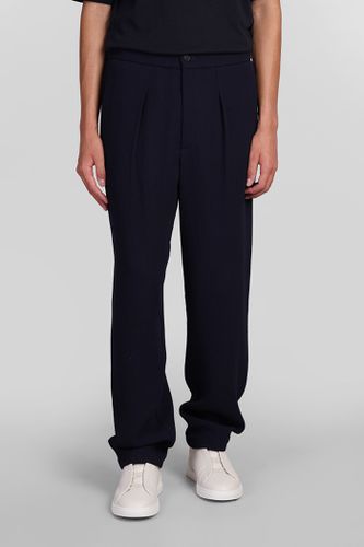 Giorgio Armani Pants In Blue Wool - Giorgio Armani - Modalova