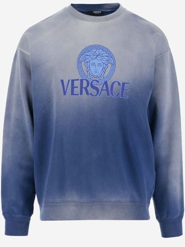 Versace Cotton Sweatshirt With Logo - Versace - Modalova
