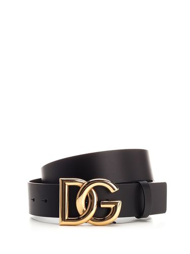 Dolce & Gabbana Black dg Belt - Dolce & Gabbana - Modalova