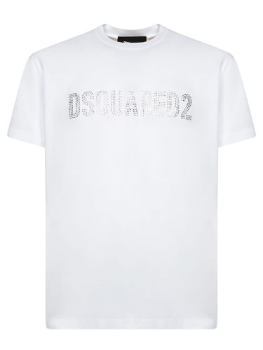 Dsquared2 Logo Paill White T-shirt - Dsquared2 - Modalova