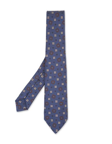 Powder Tie With Contrasting Floral Pattern - Kiton - Modalova