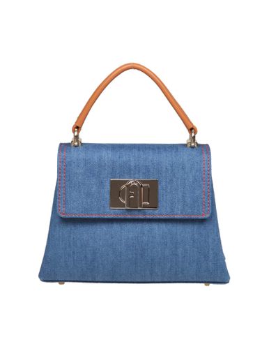 Mini Handbag In Blue Jeans Fabric - Furla - Modalova