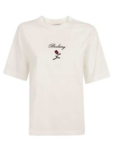 Burberry Flock Rose T-shirt - Burberry - Modalova