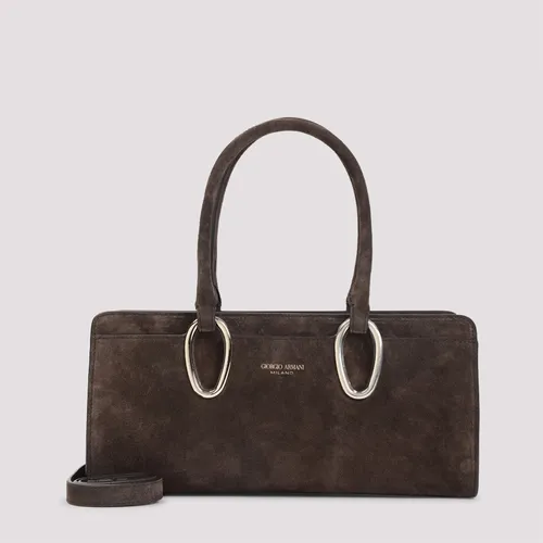 Suede Calf Leather Shoulder Bag - Giorgio Armani - Modalova