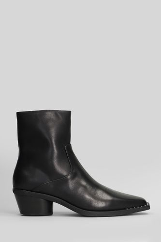Hasley High Heels Ankle Boots In Leather - Ash - Modalova