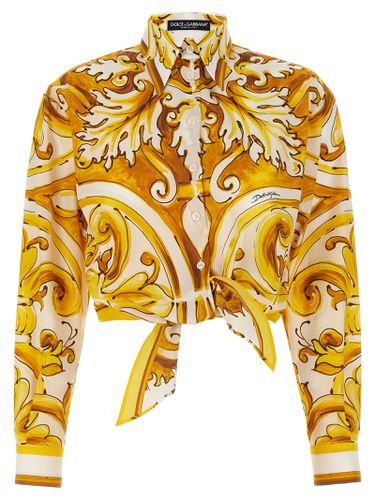 Maiolica Cropped Shirt - Dolce & Gabbana - Modalova