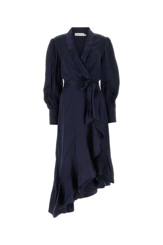 Zimmermann Navy Blue Silk Dress - Zimmermann - Modalova