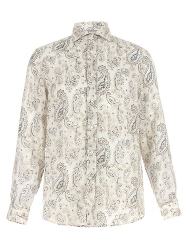 Paisley Linen Shirt - Brunello Cucinelli - Modalova