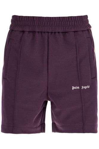 Contrast Band Track Bermuda Shorts With - Palm Angels - Modalova