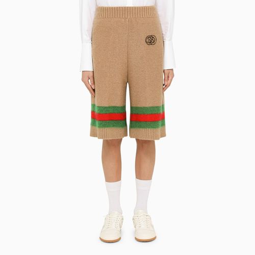 Gucci Camel Wool Bermuda Trousers - Gucci - Modalova