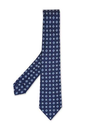 Tie With Geometric Micro Pattern - Kiton - Modalova