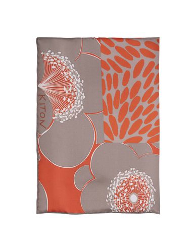 Kiton Orange Printed Silk Scarf - Kiton - Modalova