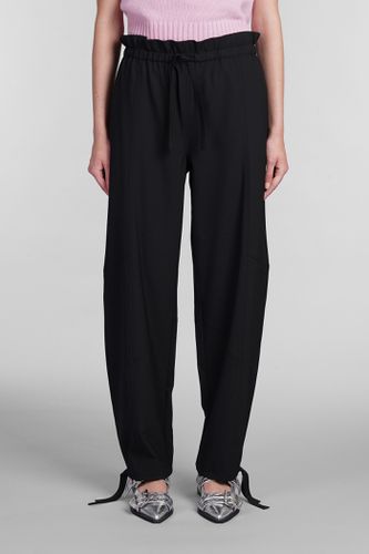 Ganni Pants In Black Viscose - Ganni - Modalova