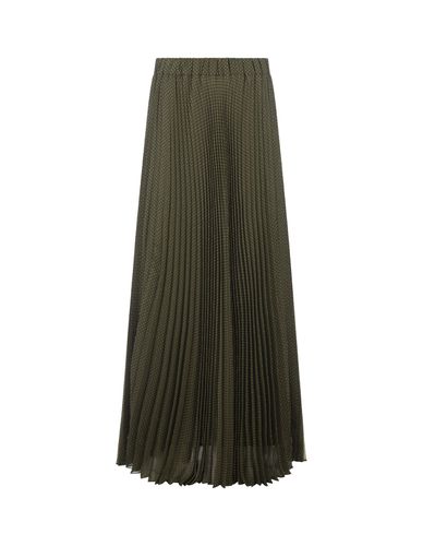 Plum Pleated Long Skirt - Parosh - Modalova