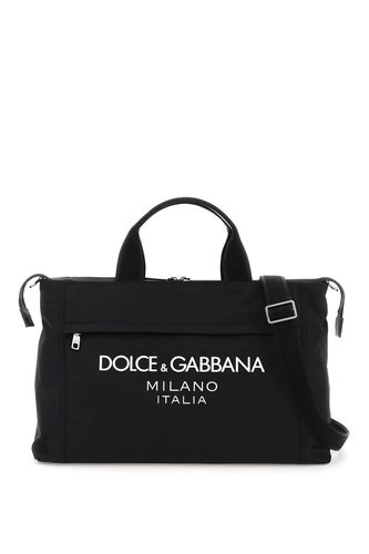 Nylon Duffle Bag With Logo - Dolce & Gabbana - Modalova