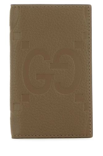 Gucci Khaki Leather Card Holder - Gucci - Modalova