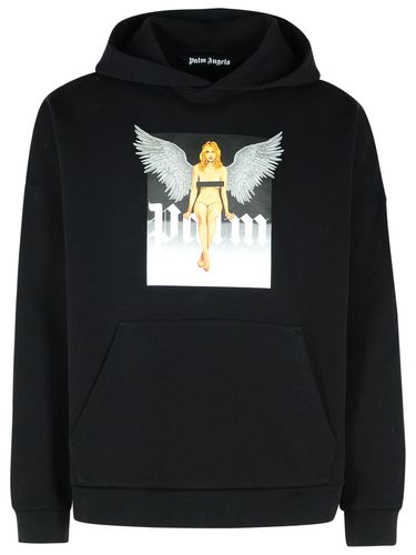 Crystal Black Cotton Sweatshirt - Palm Angels - Modalova