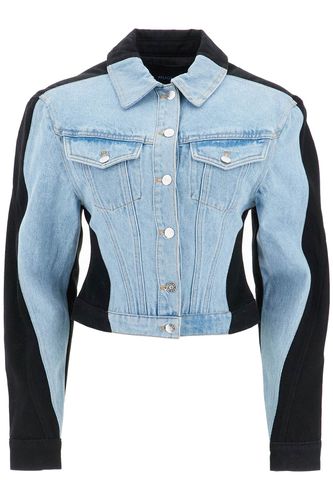 Mugler Bicolor Denim Jacket - Mugler - Modalova