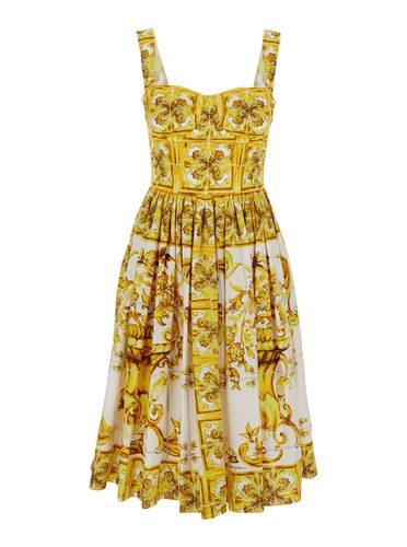 Long Sleeveless Dress Tris Maioliche - Dolce & Gabbana - Modalova