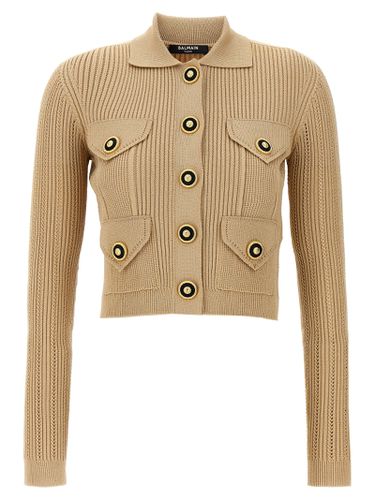 Balmain Ribbed Cardigan - Balmain - Modalova