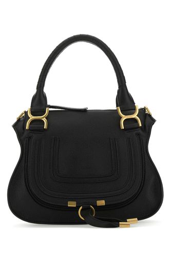 Black Leather Small Marcie Handbag - Chloé - Modalova