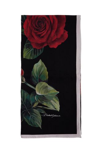 Silk Twill Jacquard Scarf - Dolce & Gabbana - Modalova