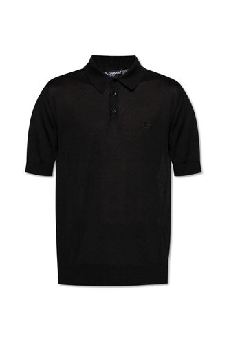 Logo Embroidered Polo Shirt - Dolce & Gabbana - Modalova