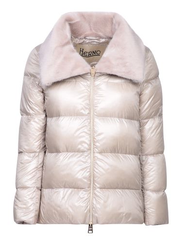 Down Jacket In Nylon And Eco-fur - Herno - Modalova