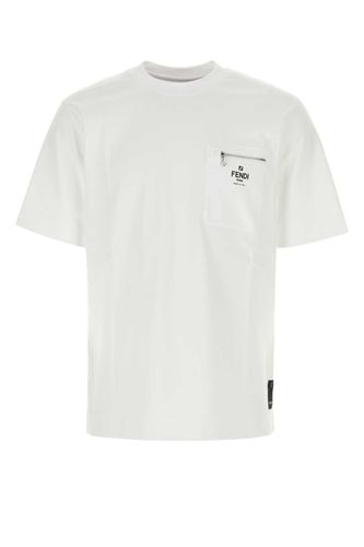 Fendi White Cotton T-shirt - Fendi - Modalova