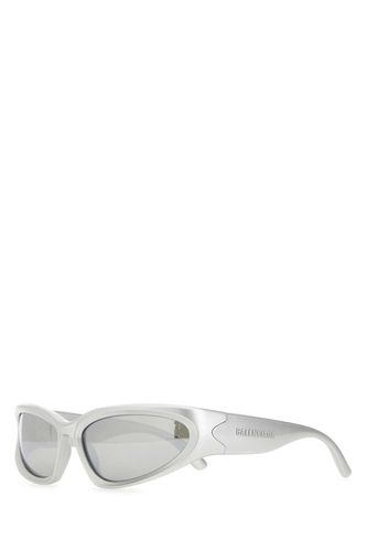 Silver Acetate Swift Oval Sunglasses - Balenciaga - Modalova