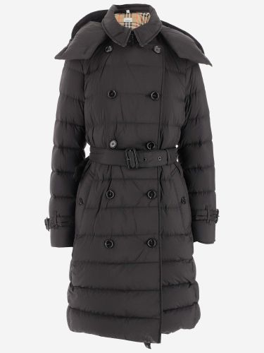 Quilted Down Jacket With Hood - Burberry - Modalova