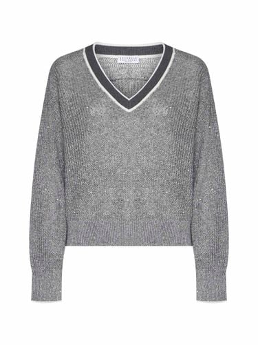 Linen Knit Sweater - Brunello Cucinelli - Modalova
