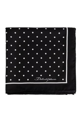 Micro Polka Dot Printed Twill Scarf - Dolce & Gabbana - Modalova